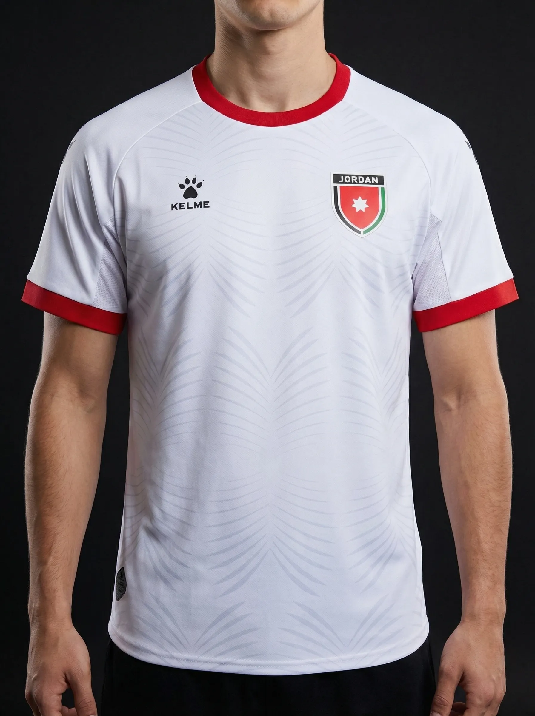 Jordan home kit for the 2026 FIFA World Cup made by Kelme