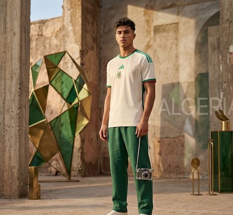 Algeria 2026 home kit lifestyle shot