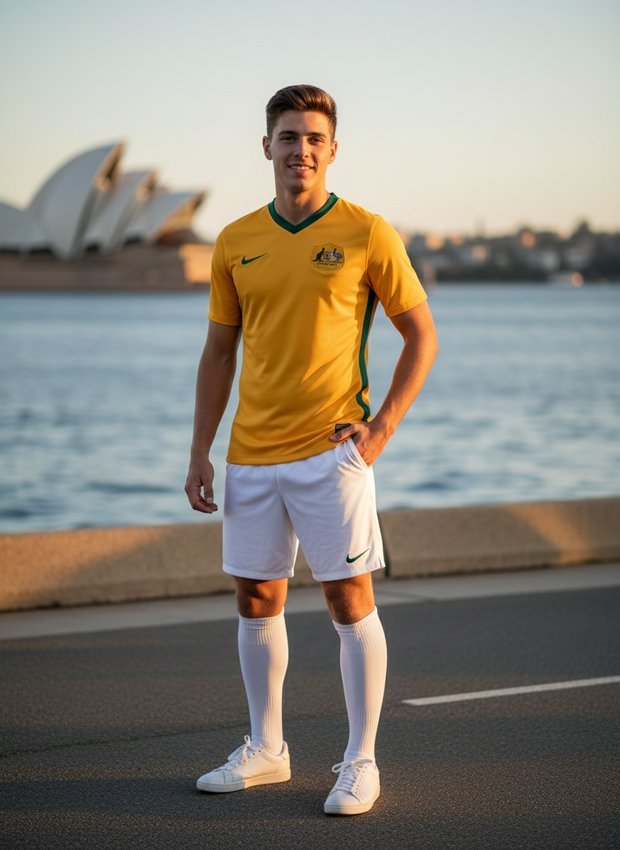 Australia 2026 home kit lifestyle shot