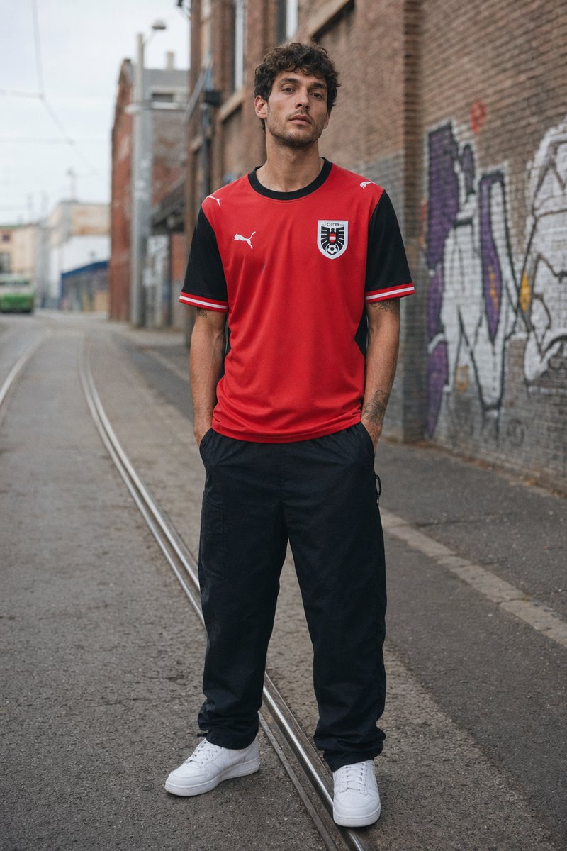 Austria 2026 home kit lifestyle shot