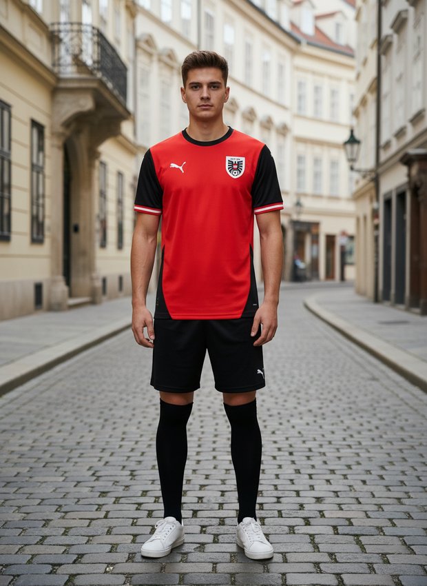 Austria 2026 home kit lifestyle shot