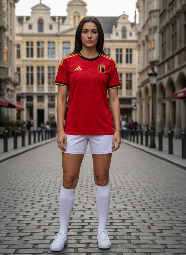 Belgium 2026 home kit lifestyle shot