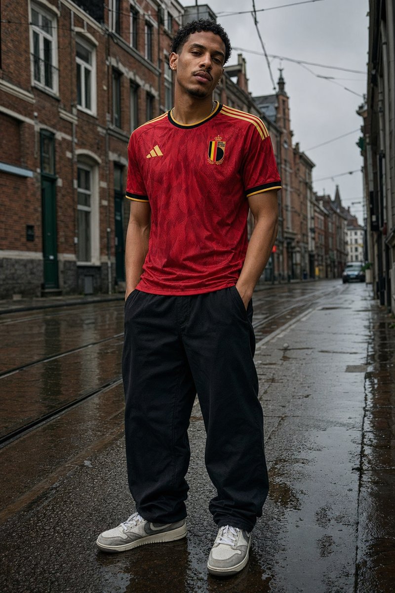 Belgium 2026 home kit lifestyle shot