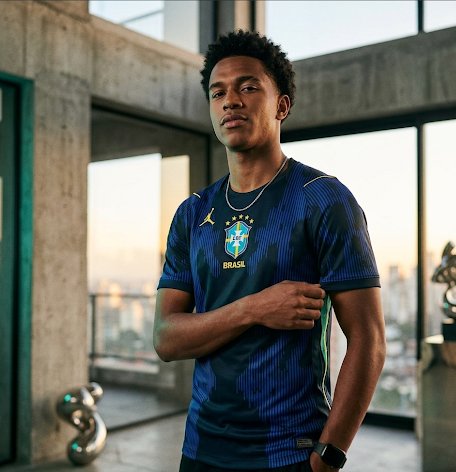 Brazil 2026 away kit lifestyle shot