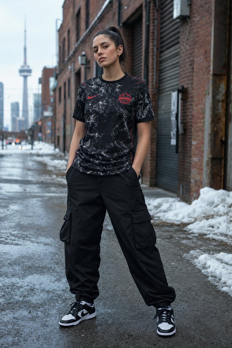 Canada 2026 away kit lifestyle shot