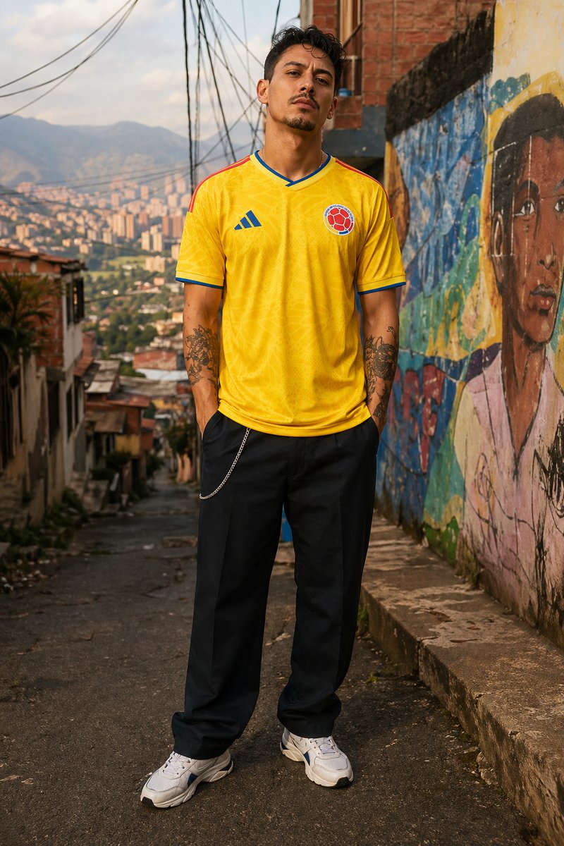 Colombia 2026 home kit lifestyle shot