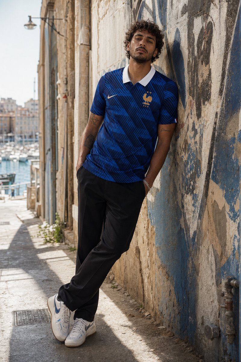 France 2026 home kit lifestyle shot