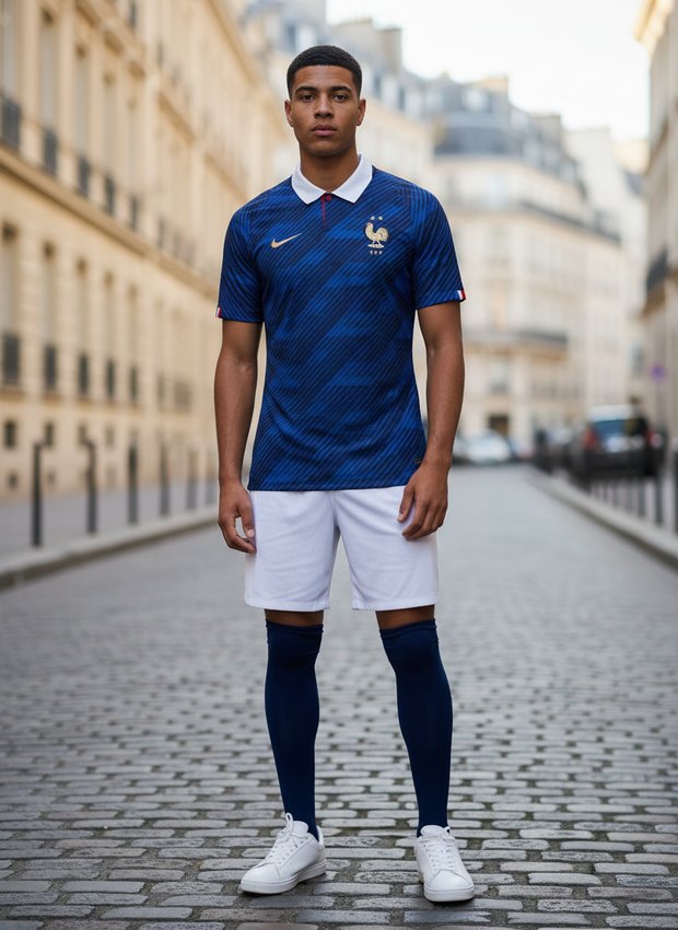 France 2026 home kit lifestyle shot