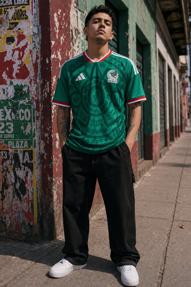 Mexico 2026 home kit lifestyle shot
