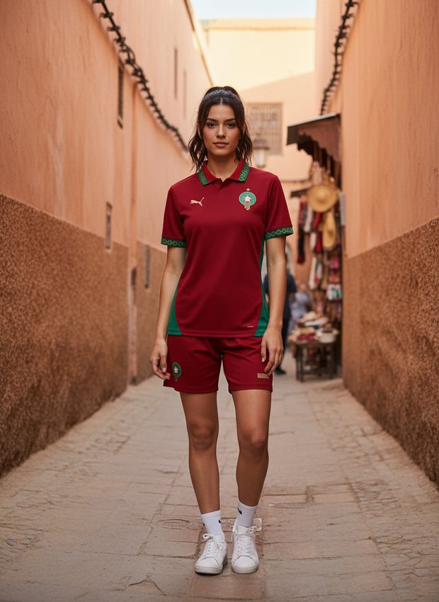 Morocco 2026 home kit lifestyle shot
