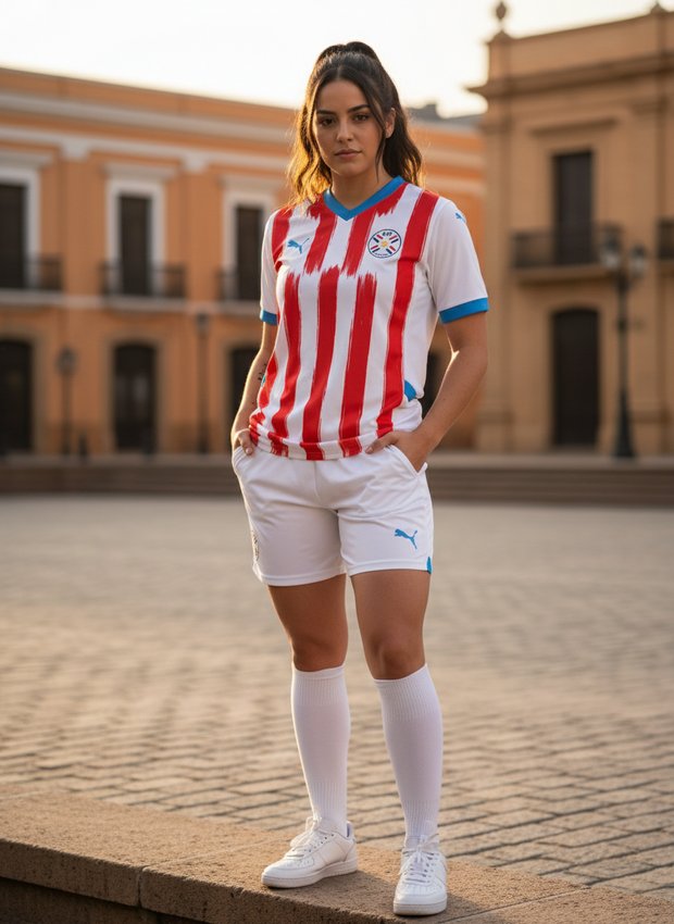 Paraguay 2026 home kit lifestyle shot