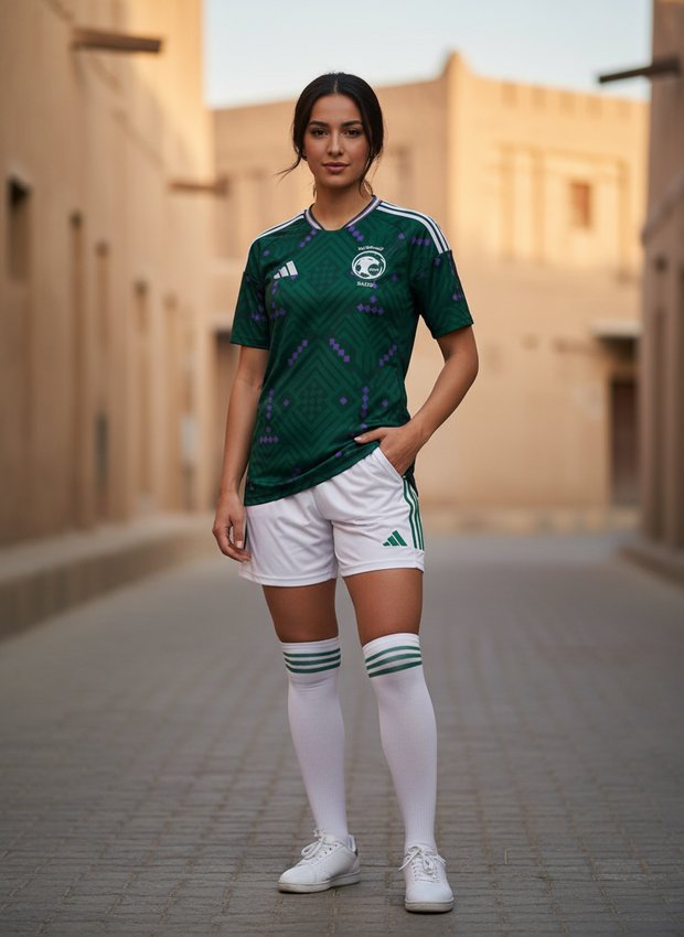 Saudi Arabia 2026 home kit lifestyle shot