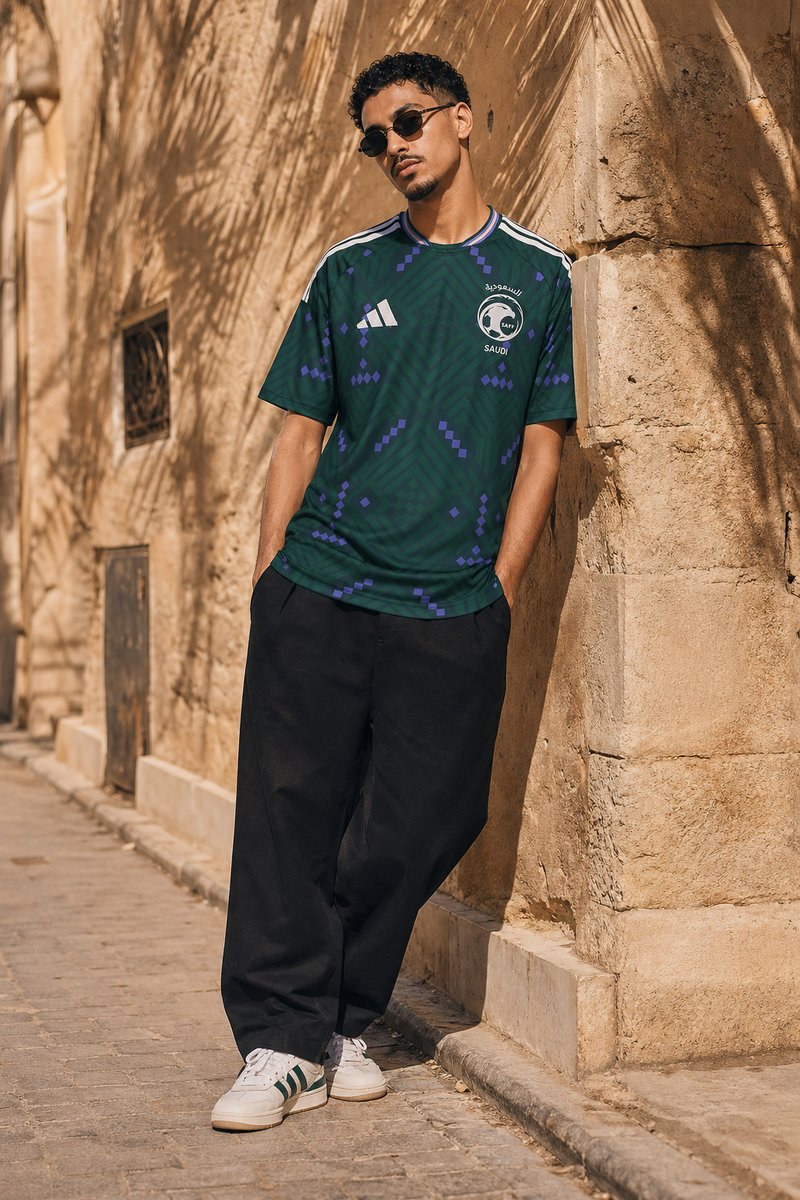 Saudi Arabia 2026 home kit lifestyle shot