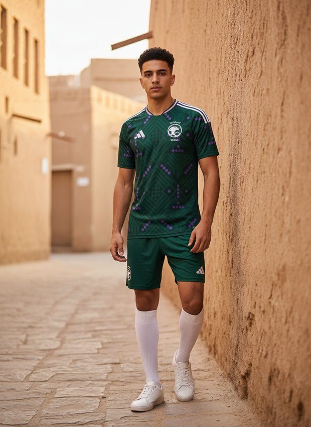 Saudi Arabia 2026 home kit lifestyle shot
