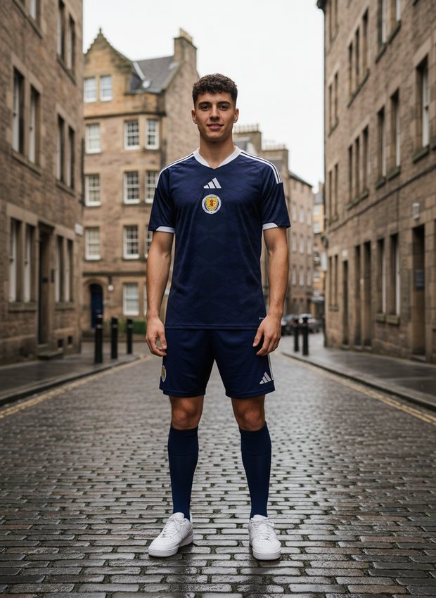 Scotland 2026 home kit lifestyle shot