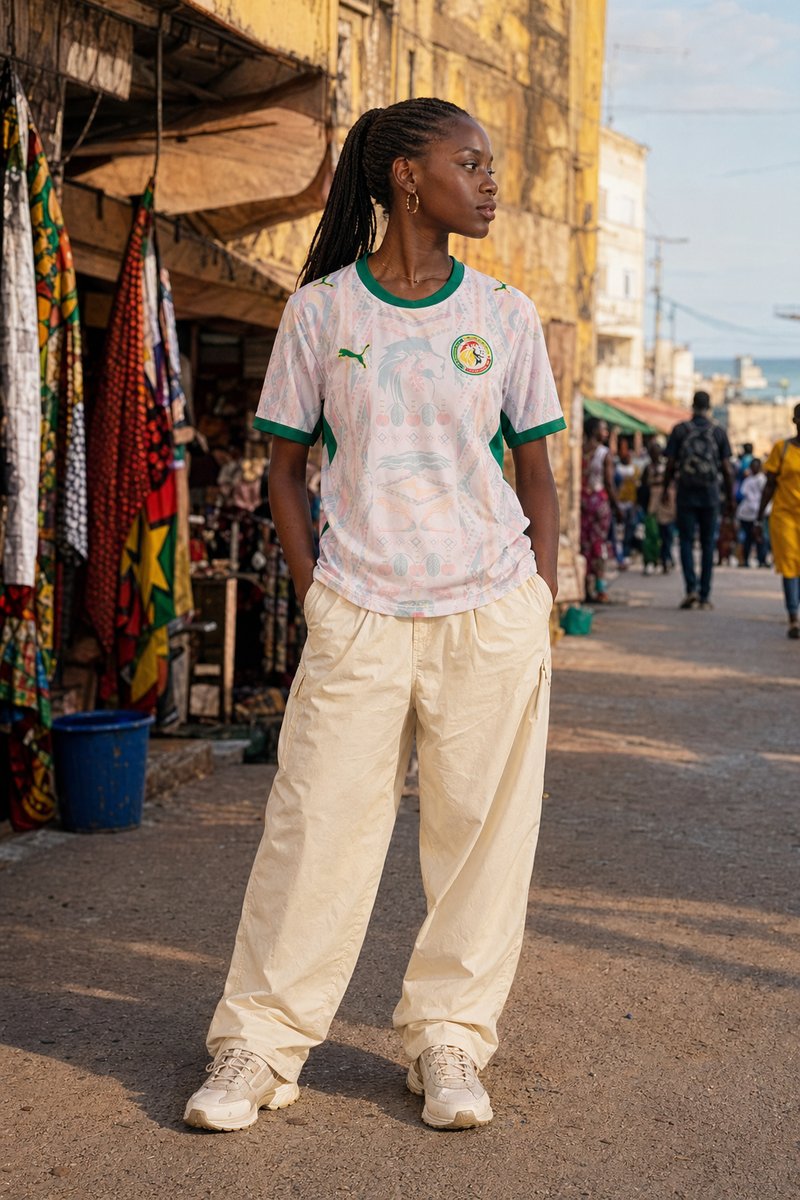 Senegal 2026 away kit lifestyle shot