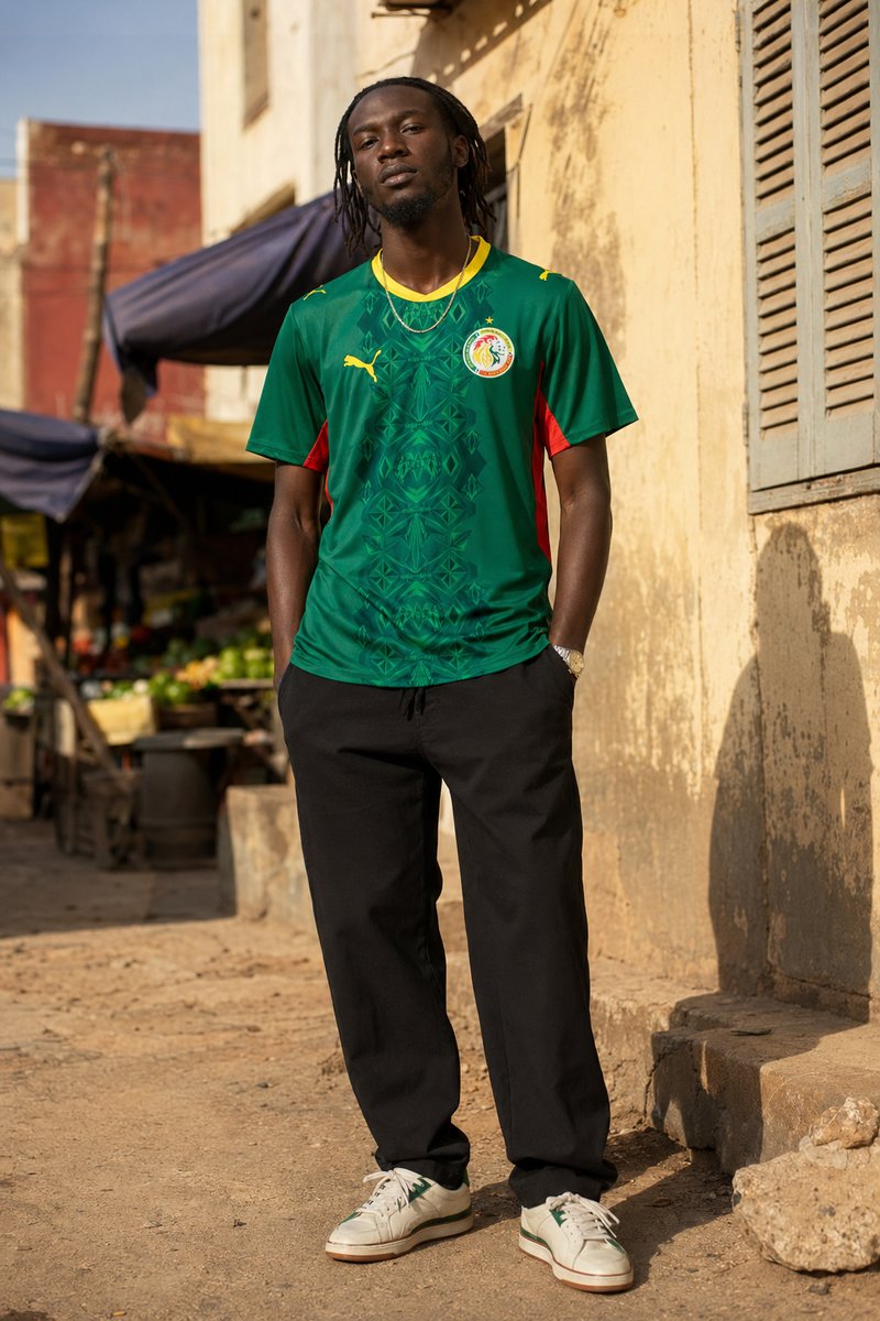 Senegal 2026 home kit lifestyle shot