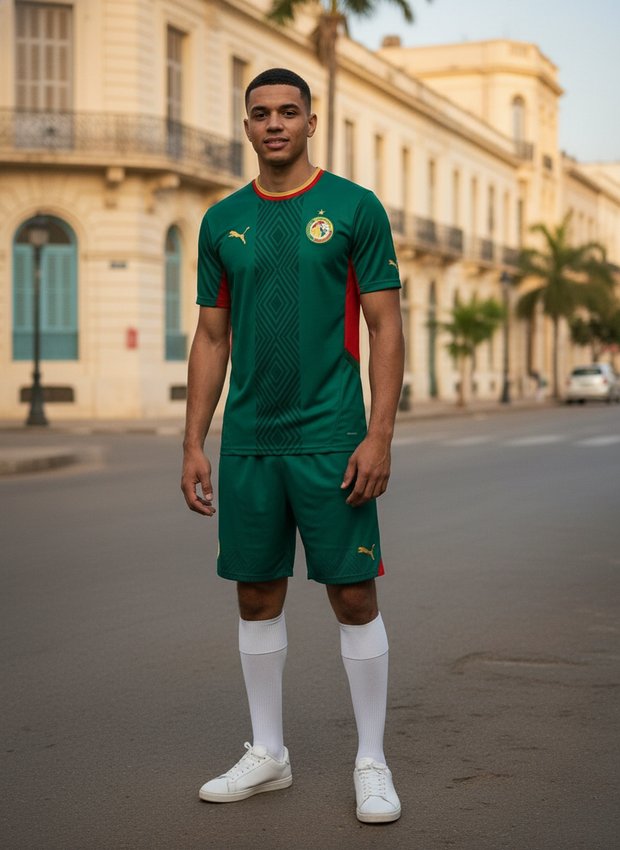 Senegal 2026 home kit lifestyle shot