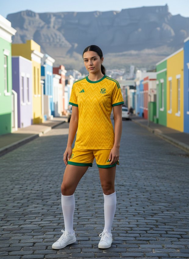 South Africa 2026 home kit lifestyle shot