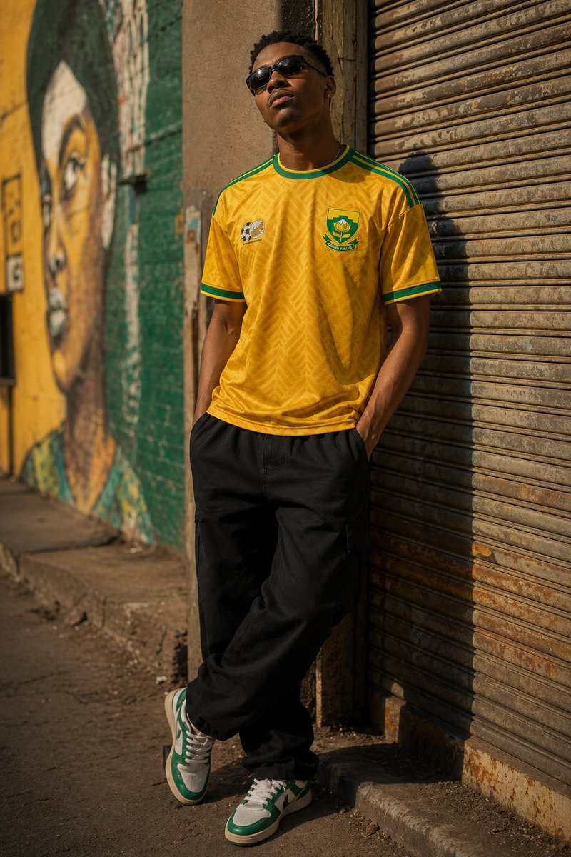 South Africa 2026 home kit lifestyle shot