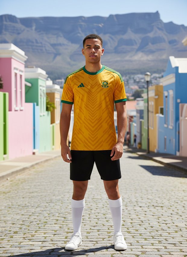 South Africa 2026 home kit lifestyle shot