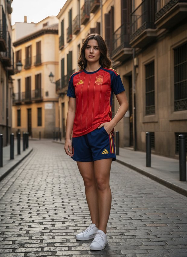 Spain 2026 home kit lifestyle shot