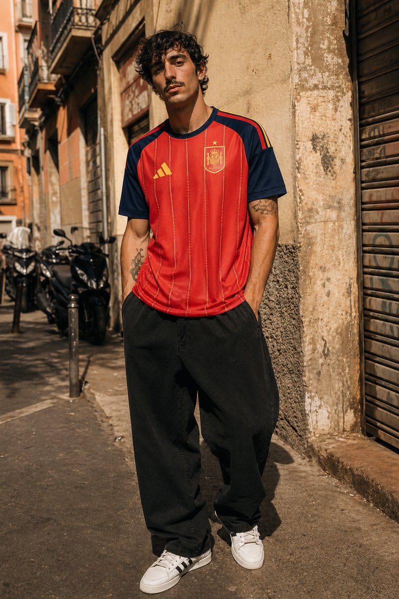 Spain 2026 home kit lifestyle shot