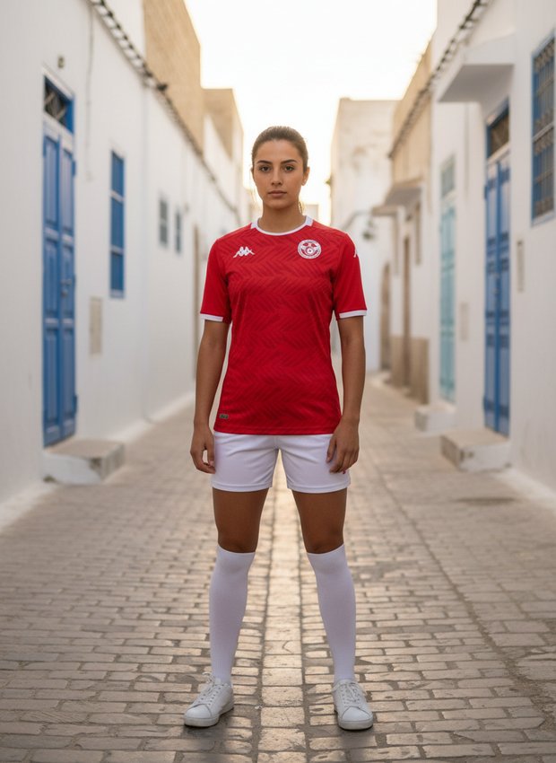 Tunisia 2026 home kit lifestyle shot