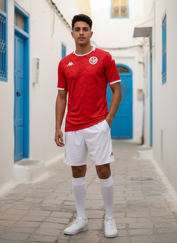 Tunisia 2026 home kit lifestyle shot