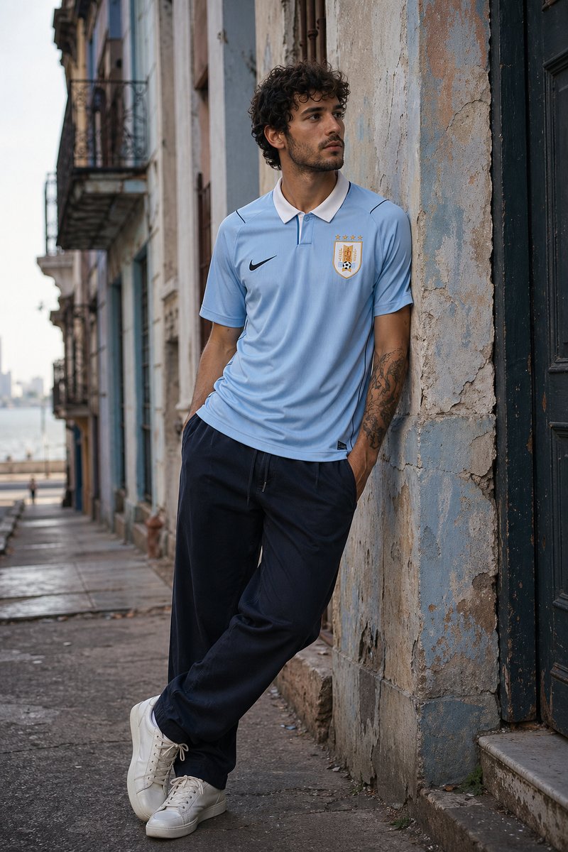 Uruguay 2026 home kit lifestyle shot
