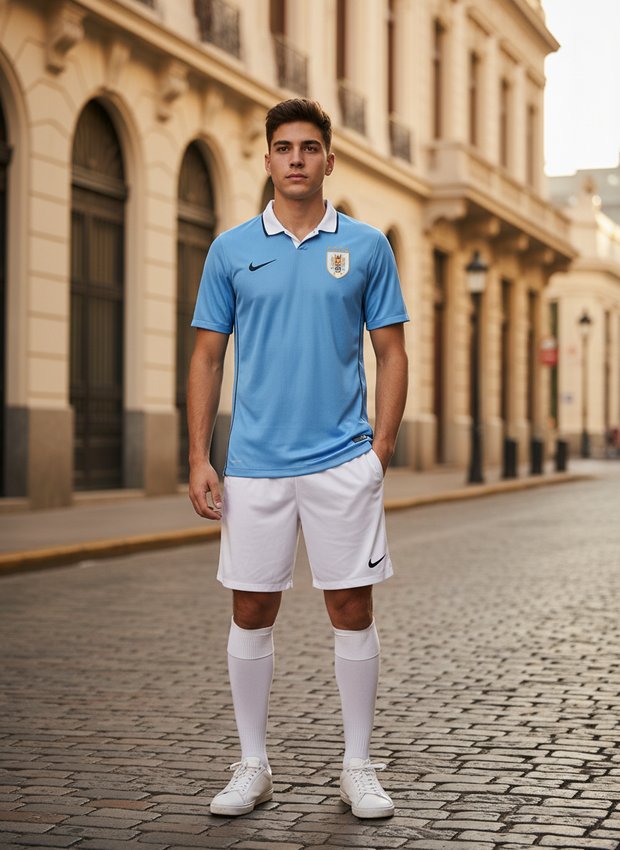 Uruguay 2026 home kit lifestyle shot
