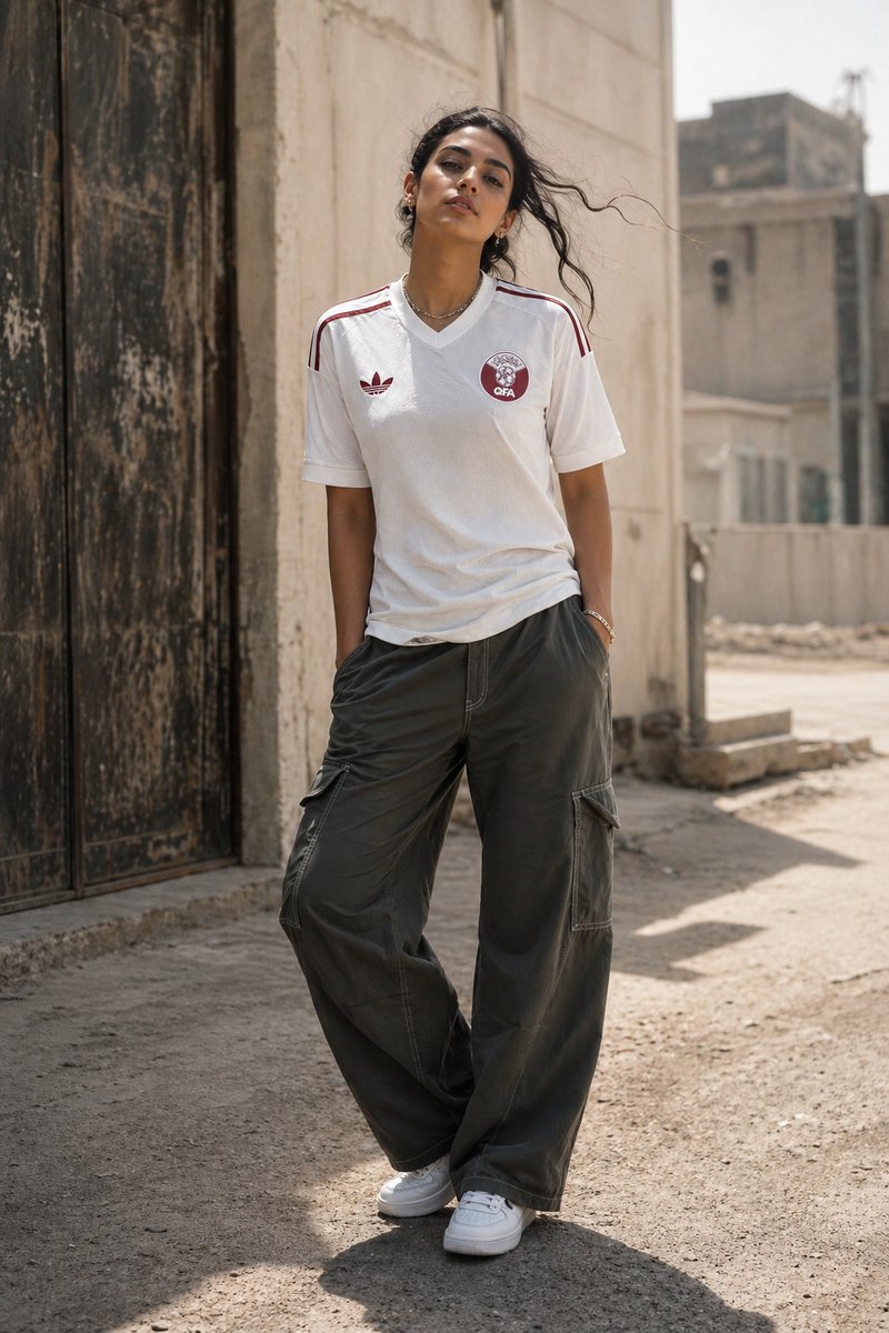 Qatar away kit for the 2026 FIFA World Cup made by Adidas